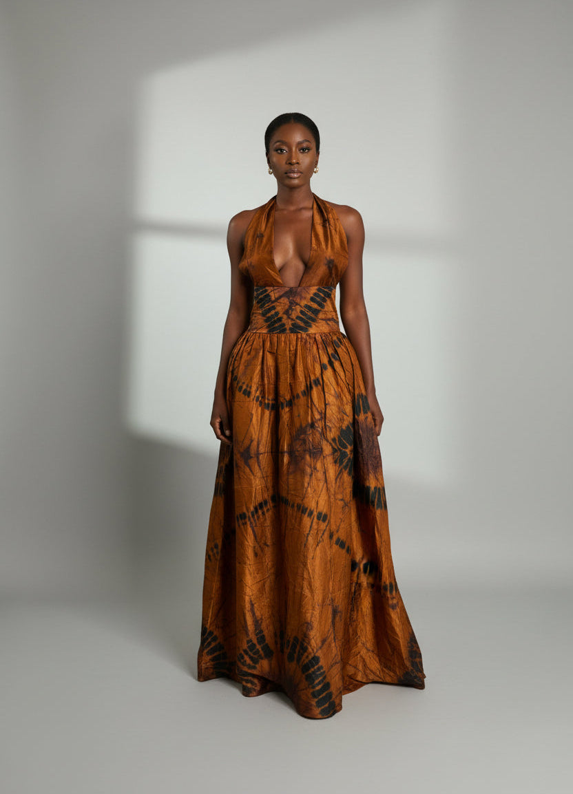 ENOLA BACKLESS SILKY DRESS