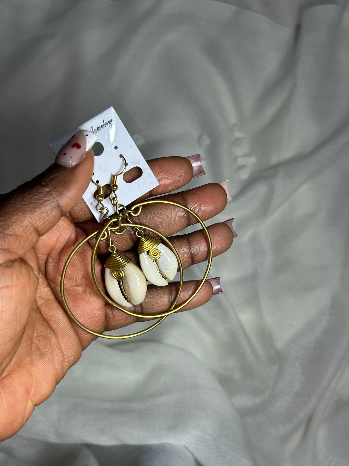 Cowrie Gold Earrings