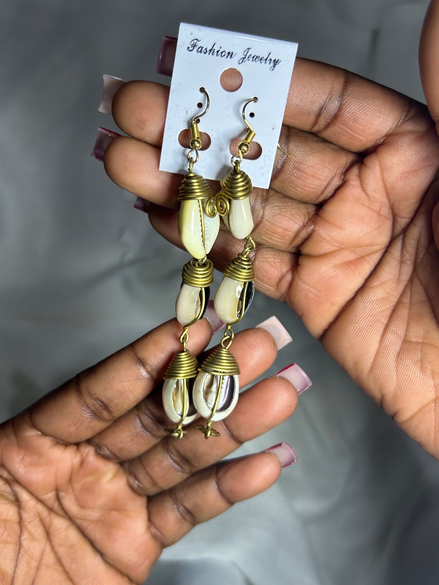 Cowrie Gold Earrings