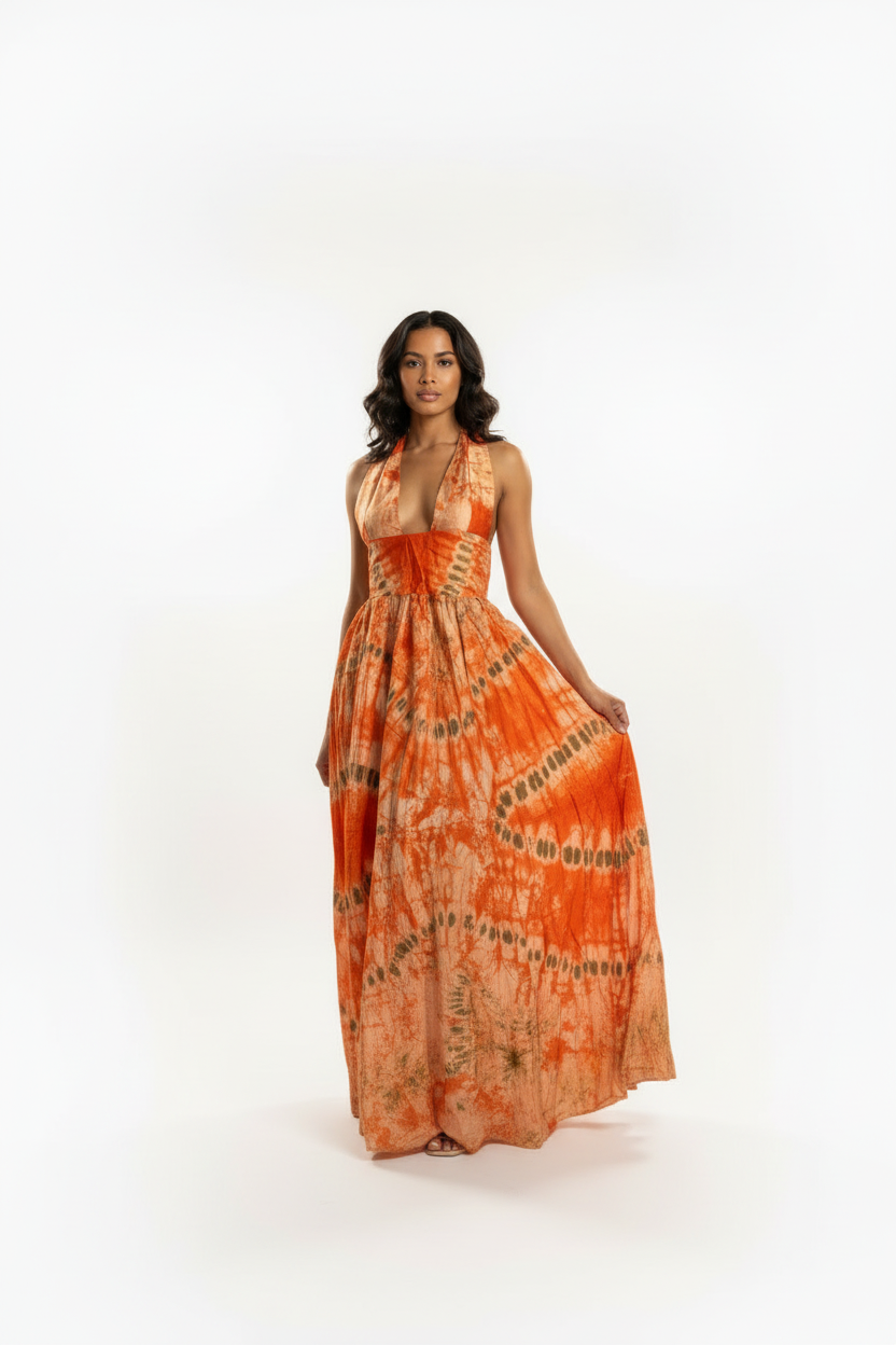 ENOLA BACKLESS SILKY DRESS