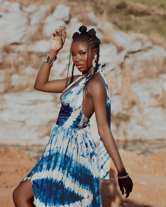 ENOLA BACKLESS SILKY DRESS (Petite/short)